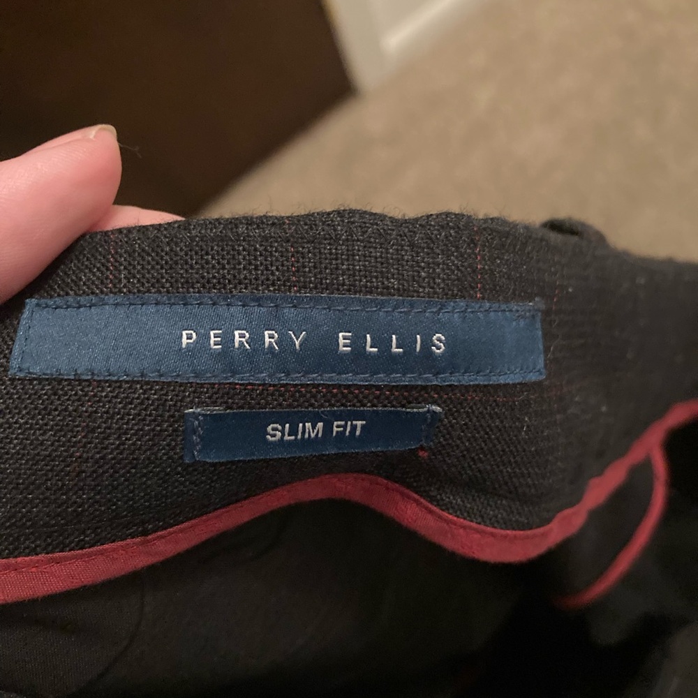Perry Ellis Black Dress Pants Straight Leg - Picture 2 of 2
